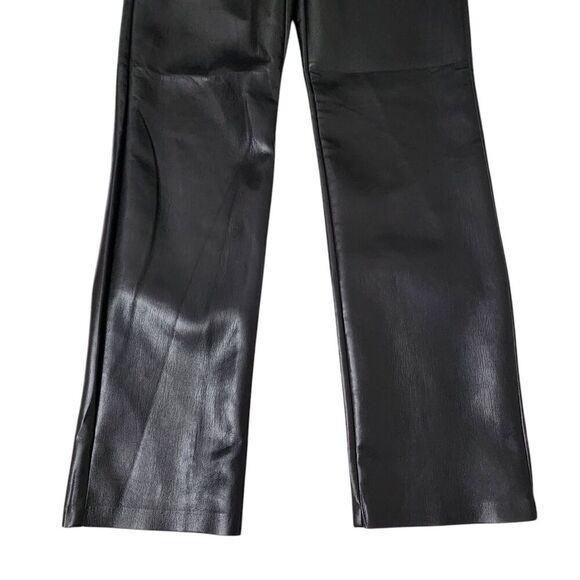 Aritzia Wilfred Melina Pants 0 Black Vegan‎ Leather Straight Leg High Waisted - Picture 6 of 10